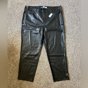 Old Navy Black Faux Leather Pants NWT